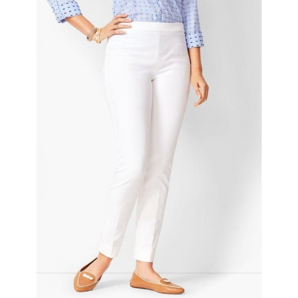 Talbots Women's Chatham Curvy Ankle Pants White 12 - Picture 9 of 12